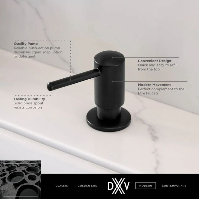 DXV Etre® Matte Black Soap Dispenser-3