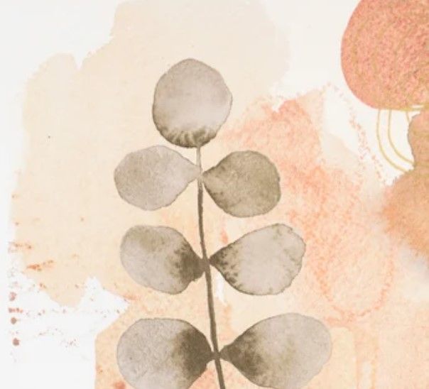 Stylecraft Beige/Coral/Taupe/White Wall Art-1