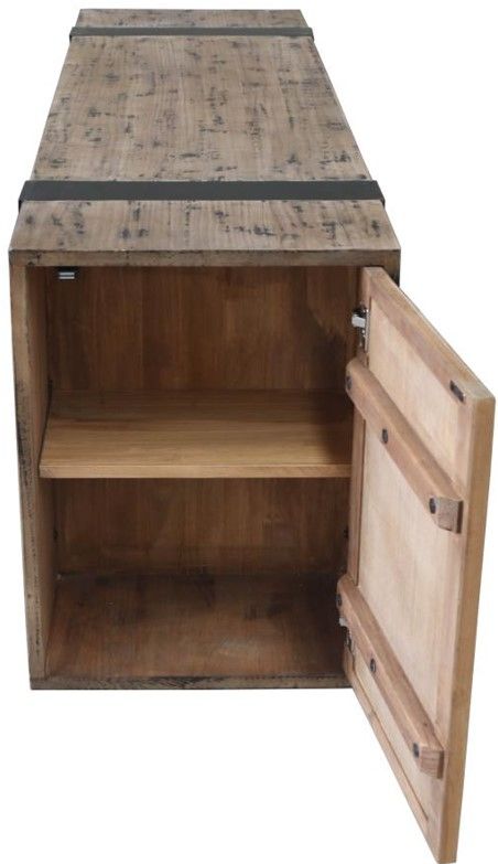 Nest Home Collections Huntington Antique Black/Natural Wine Cabinet-3