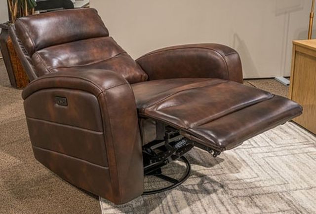Signature Design by Ashley® Gruaro Storm Leather Power Swivel Rocker Recliner-3