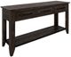 International Furniture Direct Dark Teak Black Sofa Table-0