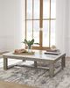 Signature Design by Ashley® Loyaska Ivory Coffee Table with Brown Base -2
