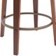 Armen Living Topanga Cream/Walnut Swivel Counter Stool-3