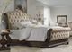 Hooker® Furniture Rhapsody Aurora Ecru/Walnut King Upholstered Sleigh Bed-1