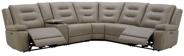 Parker House® Caldwell 5-Piece Tahoe Fog Power Reclining Sectional-1