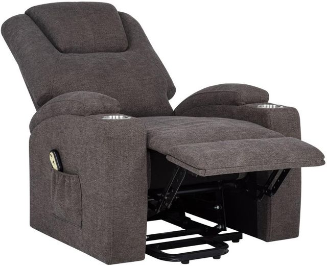 Coaster® Louie Brown Upholstered Power Reclining Chair with Lift and Massage-3