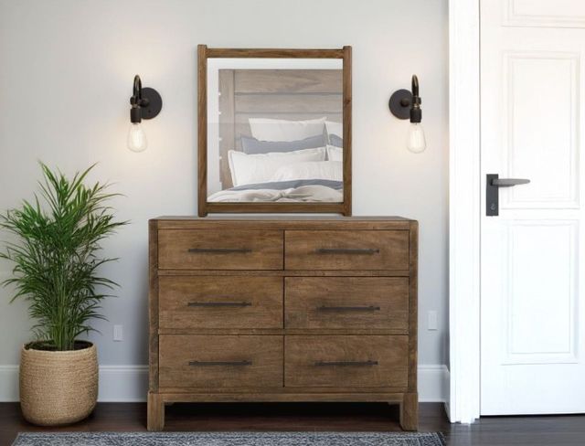 International Furniture Direct Merida Stained Brown Dresser-1