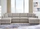 Benchcraft® ModMax Luxe 4-Piece Flint U-Shape Sectional and Double Storage Chaise-1
