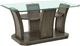 Elements International Dapper Glass Top Rectangular Coffee Table with Gray Base-0
