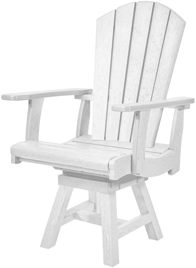 C.R. Plastic Generation Line White Addy Dining Arm Chair-1