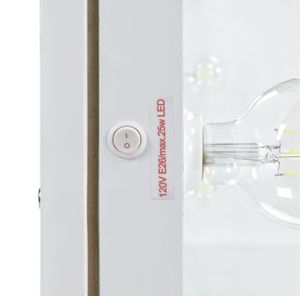 Elements International Jacey White Vanity Table