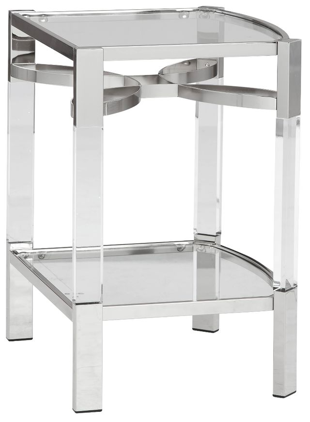 Signature Design by Ashley® Chaseton Glass Top Accent Table with Silver Base-0