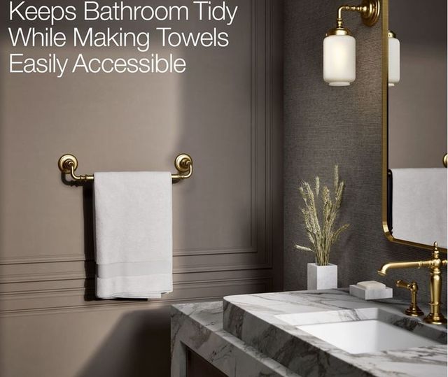 KOHLER® Artifacts® Vibrant Brushed Bronze 24" Towel Bar-3