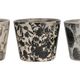 A & B Home 3-Piece Black/White Floral Garden Planter Set-3