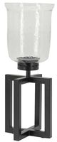 A & B Home Black/Clear Small Candle Holder-0