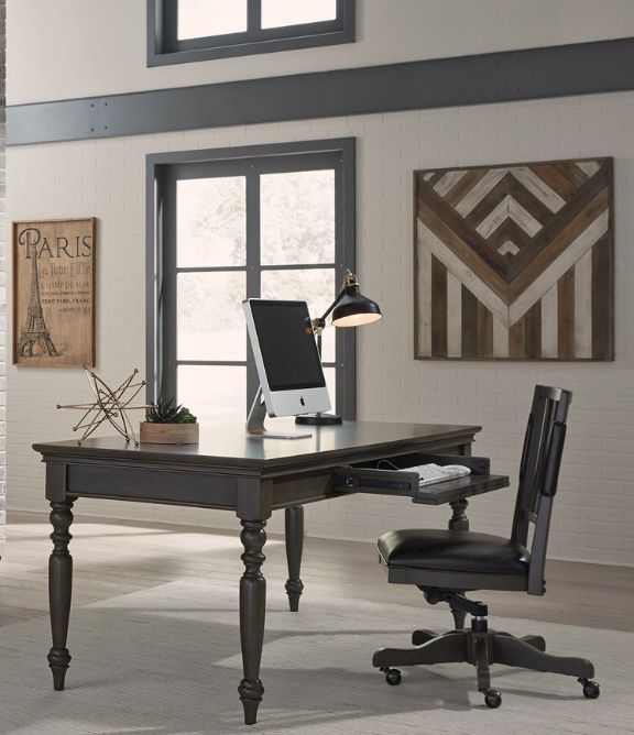 aspenhome® Oxford Peppercorn 72" Writing Desk-1