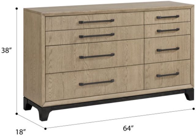 Emerald Home Sutton Place Caramel Dresser-2