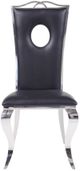 ACME Furniture Cyrene 2-Piece Black/Stainless Steel Dining Side Chair-2