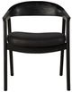 Nest Home Collections Vanessa Matte Black/Black Faux Leather Arm Chair-1