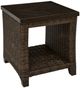 Signature Design by Ashley® Monterey Point Dark Brown Aluminum/Wicker Outdoor Square End Table-0