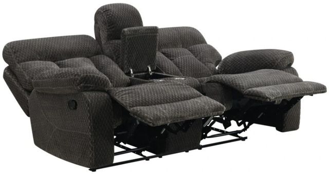 New Classic® Home Furnishings Bravo Charcoal Dual Manual Reclining Console Loveseat-2