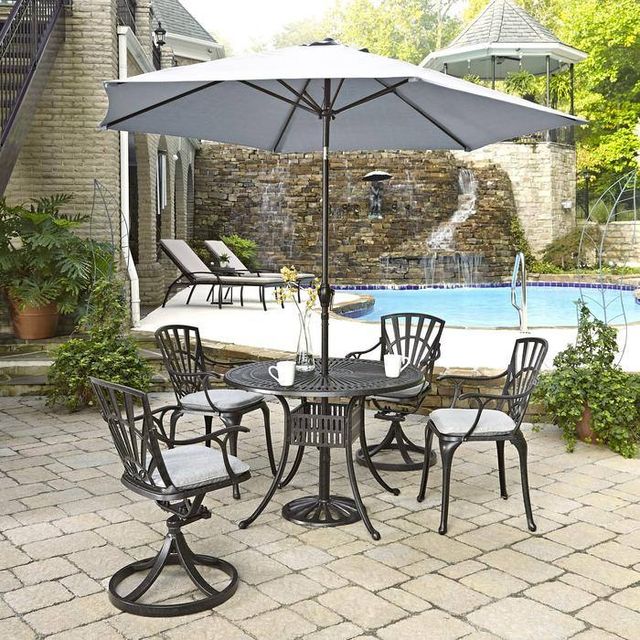 homestyles® Grenada 5-Piece Charcoal Outdoor Dining Set-4