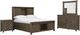 Elements International Scott 4-Piece Walnut Queen Platform Bedroom Set-0