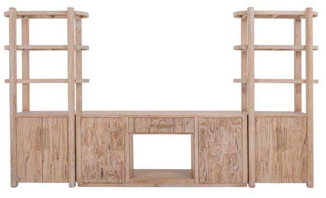 International Furniture Direct Balam Stained White TV Stand-0