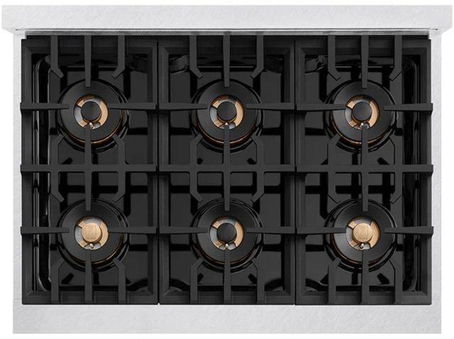 ZLINE 36" 5.2 cu. ft. Dual Fuel Range with 6 Burner DuoPro™ Cooktop and Electric Convection Oven in Satin Stainless Steel -3