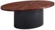 Elements International Rosemond 2-Piece Cherry Occasional Table with Black Base Set-1