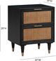 TOV Furniture Sierra Black 22" 2-Drawer Nightstand-2