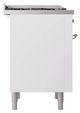 Ilve® Nostalgie II Noblesse 36'' White Pro Style Dual Fuel Range with Copper Trim-2