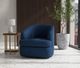 International Furniture Direct Tumbi Navy Blue Swivel Accent Chair-2