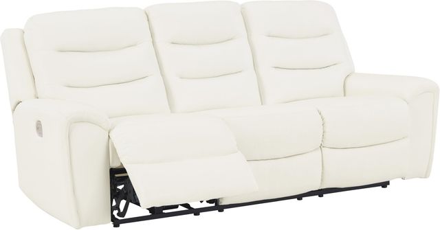 Signature Design by Ashley® Warlin White Power Reclining Sofa-1