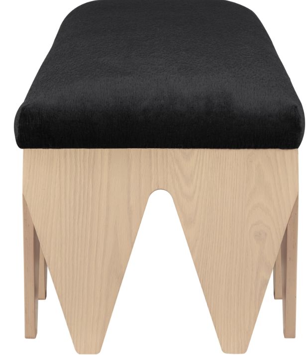 Meridian Furniture Altair Black/Natural 55" Upholstered Bench-2
