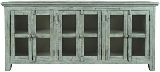 Jofran Inc. Rustic Shores Surfside Blue 6-Door Low Cabinet-2
