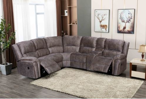 Milton Greens Stars 6-Piece Brown Manual Recliner Sectional Sofa-2