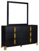 New Classic® Home Furnishings Empire Black Dresser and Mirror-0
