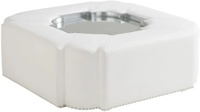 Lexington Home Avondale Clarendon White Upholstered Cocktail Table-0