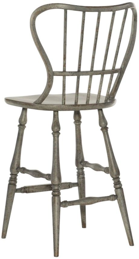 Hooker® Furniture Ciao Bella Speckled Gray Spindle Back Bar Stool-1