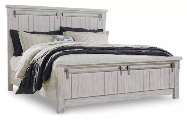 Signature Design by Ashley® Brashland 6-Piece White California King Panel Bed Set-1