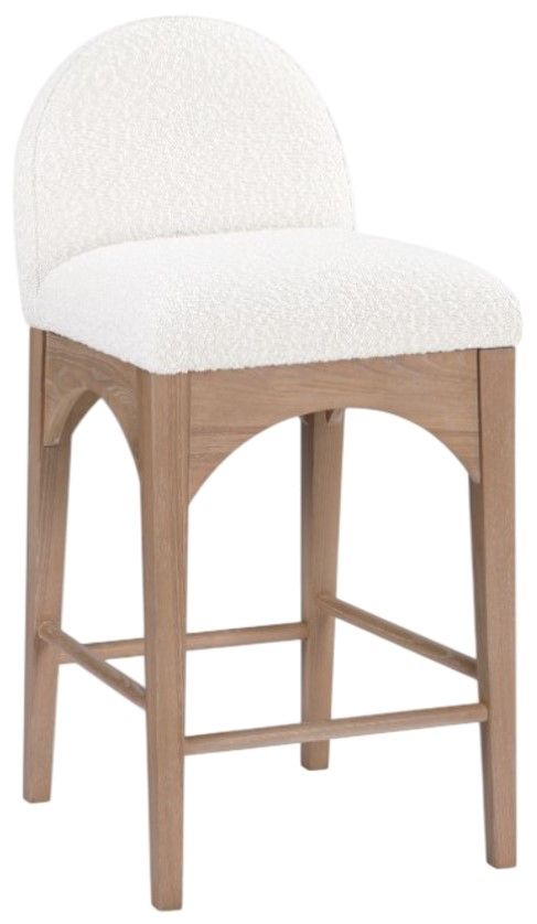 Meridian Furniture Waldorf Cream/Natural Counter Stool-0