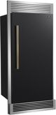 FORNO® Maderno Espresso 28" 13.6 Cu. Ft. Black Built-In Convertible Column Refrigerator with Antique Brass Handles-5