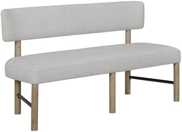 Bernards Pagosa Gray Upholstered Bench-0