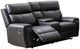Mazin Furniture Carnegie Black Manual Reclining Loveseat with Center Console-1