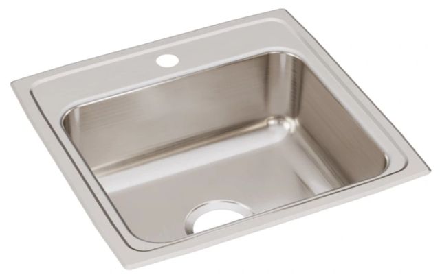 Elkay Lustertone® Lustrous Satin 20'' 1-Hole Single Bowl Drop-in Sink-0
