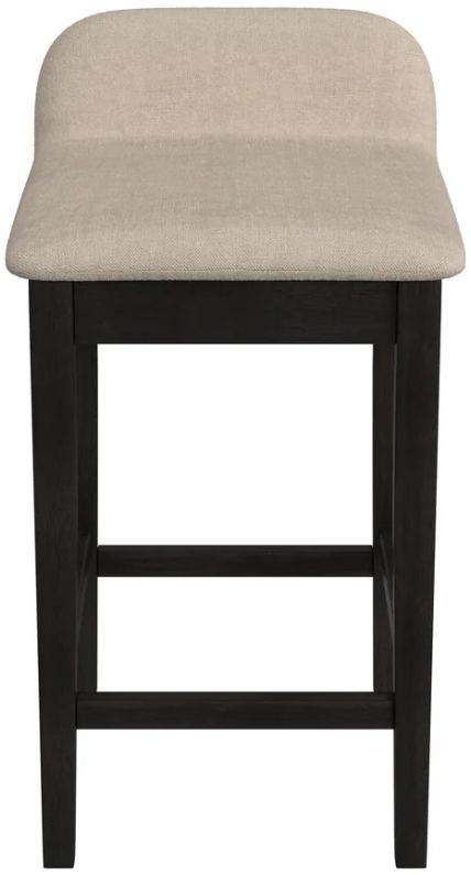 HH2 Home Renmark Black/Beige Counter Height Stool-1