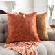 Surya Collins Burnt Orange 20"x20" Toss Pillow with Polyester Insert-4