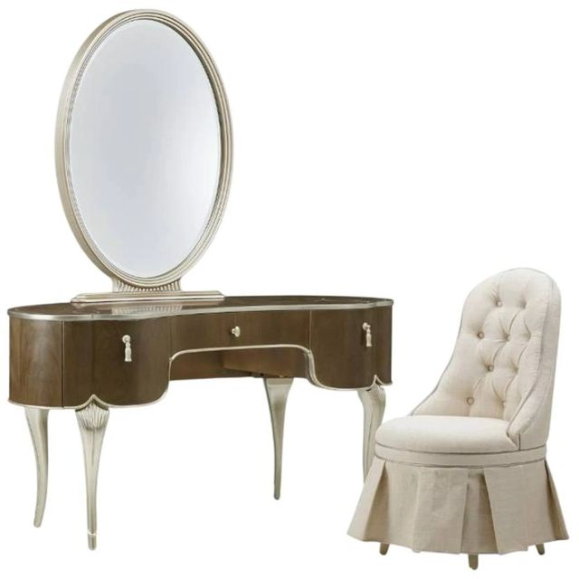 Michael Amini® Villa Cherie 3-Piece Hazelnut Vanity Set  -0
