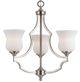 Cal® Lighting & Accessories Barrie Metal 3-Light Frosted White Chandelier-1